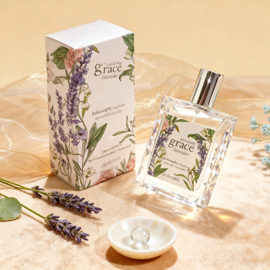 Amazing Grace Women's Eau de Toilette - Long - Lasting Floral Perfume with Bergamot, Muguet (Lilac) & Musk - Everyday & Special O - Shiny Leaf