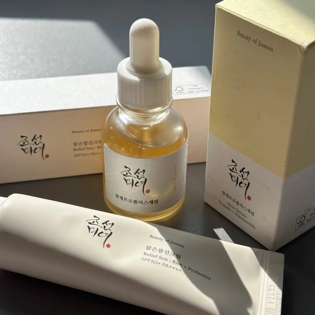 Korean Brand Refreshing Toner Moisturizing Face Cream Eye Cream Skin Essence Oil Rice Probiotic Skincare Set Sunblock Sunscreen - Shiny Leaf