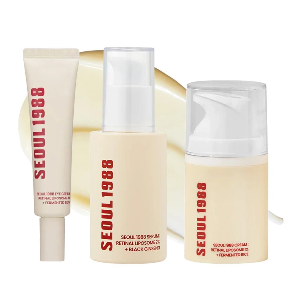 Korea Seoul 1988 Essence Retinol Black Ginseng Essence Face Essence Eye Cream Anti - aging Winter Moisturizing Cream Anti - drying - Shiny Leaf