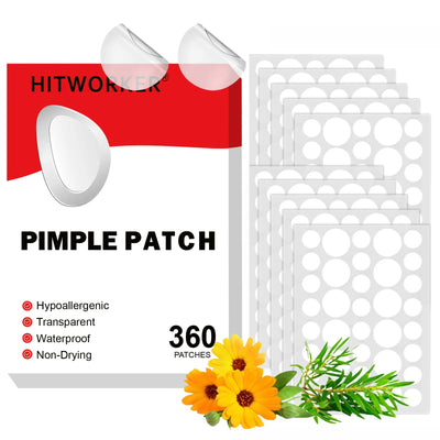 360Count Acne Patch, Covers Pimple And Acne, Acne Pimple Patch for Covering Zits And Blemishes, Spot Stickers for Face And Skin - Shiny Leaf