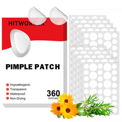 360Count Acne Patch, Covers Pimple And Acne, Acne Pimple Patch for Covering Zits And Blemishes, Spot Stickers for Face And Skin - Shiny Leaf